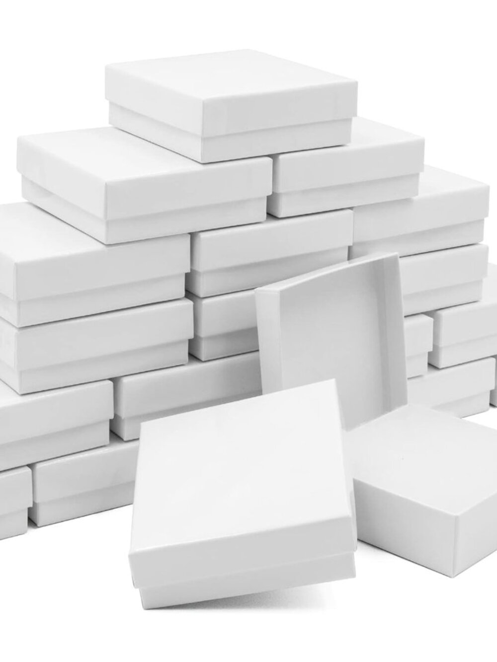 Cardboard Jewelry White Gift Boxes 20 Pack3.5×3.5×1 inches, its apply to display